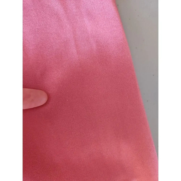 Defect Maeve Square-Neck Satin Stretch Midi Dress size L Rose Pink 9B402 - Picture 10 of 16